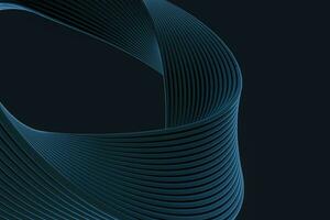 The virtual image of Mobius ring geometric figure, 3d rendering photo