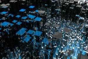 technical scene made up of repetitive columns, 3d rendering photo