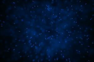 Flowing and glowing particles with dark background, 3d rendering photo