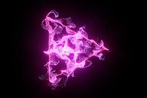 Abstract glowing particles with brilliant light, 3d rendering. photo