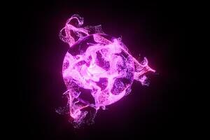 Abstract glowing particles with brilliant light, 3d rendering. photo