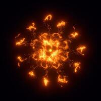 Abstract glowing particles with brilliant light, 3d rendering. photo