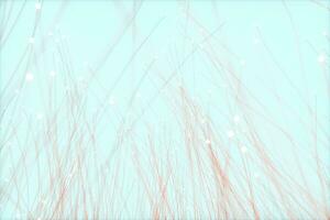 Flowing particles lines with white background, 3d rendering photo