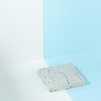 Square platform with solid color background, 3d rendering. photo