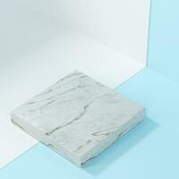 Square platform with solid color background, 3d rendering. photo