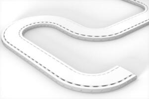 White moving conveyor belt , white background, 3d rendering. photo