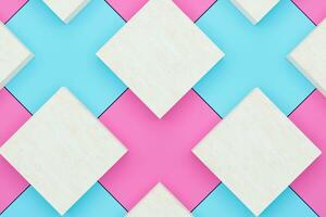 Square platform with solid color background, 3d rendering. photo