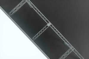 Steel reinforcement with dark background, 3d rendering. photo