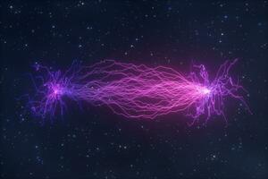 Power electrical energy and lightning spark, 3d rendering. photo