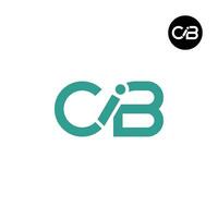 letra cib monograma logo diseño vector