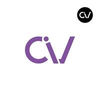 Letter CIV Monogram Logo Design vector