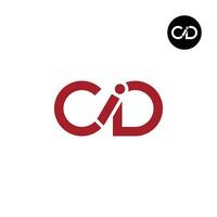 letra cid monograma logo diseño vector