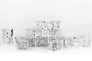 Ice cubes stacked each other with white background, 3d rendering. photo