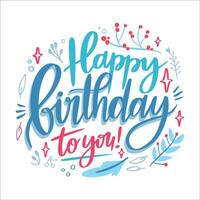 Stylish , fashionable  and awesome birthday quotes typography  illustrator vector