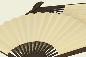 Fans with white background,chinese style decoration,3d,rendering. photo