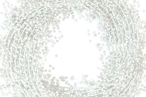 A mass of flowing spheres with white background, 3d rendering. photo