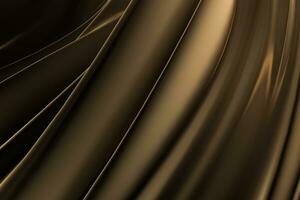 Flowing and waving golden cloth background, 3d rendering. photo