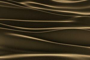 Flowing and waving golden cloth background, 3d rendering. photo
