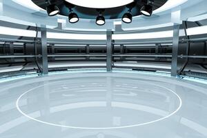 Circular technological structure building, 3d rendering. photo