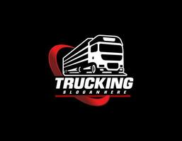 Truck Trucking Company Transportation Logo Template Vector