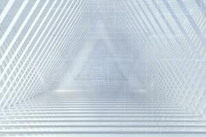 Bright and empty room with technological lines, 3d rendering. photo