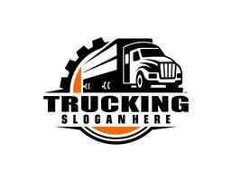 Logo truck and trailer. vector