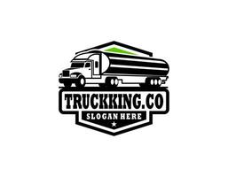 vector de logotipo de camión cisterna en estilo emblema