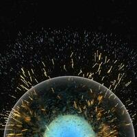 A cell surrounded by membrane, the concept of biotechnology, 3d rendering photo