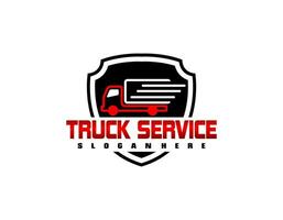 Cargo Truck Logo vector design. Delivery service concept icon