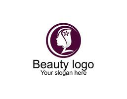 woman face combined leaves and branches logo for beauty salon, spa, cosmetics and skin care. elegant logo and business card designs. vector