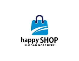 Online Shop Logo designs Template. Illustration vector graphic of shopping bag, computer and mouse logo. Perfect for Ecommerce,sale, store web element. Company emblem.