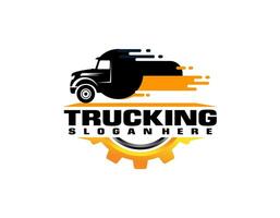 A template of Truck Logo, cargo logo, delivery cargo trucks, Logistic logo vector