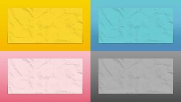 Set of Crumpled Papers Vector Background Elements