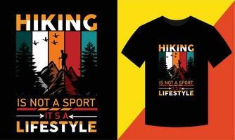 Hiking vector and Graphic t shirt design