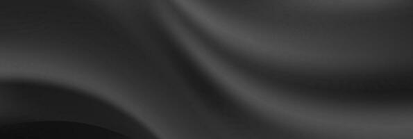 Dark grey smooth liquid waves abstract background vector