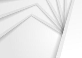 White grey 3d paper abstract corporate background vector