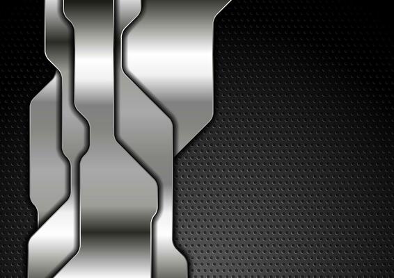 Silver metallic abstract technology background