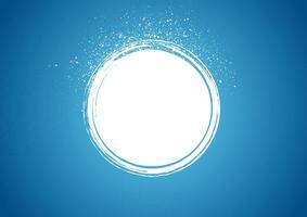 White grunge circle with dots particles abstract background vector