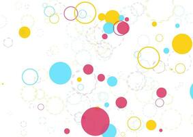 Colorful minimal circles abstract geometric background vector