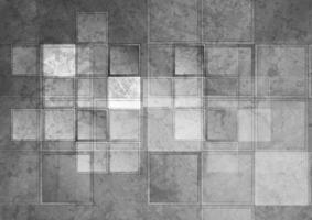 Grey grunge squares abstract tech background vector