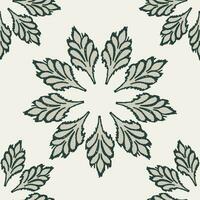 Ikat floral abstract handicraft traditional weaving style. vector