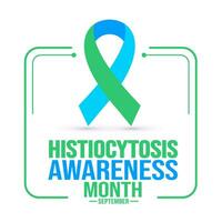 September is Histiocytosis Awareness Month background template. Holiday concept. use to background, banner, placard, card, and poster design template with text inscription and standard color. vector