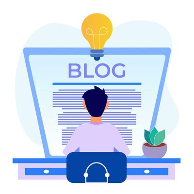 Illustration vector graphic cartoon character of blog