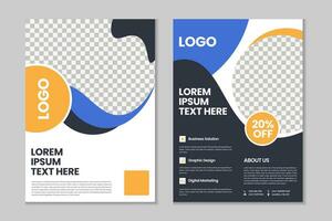 Corporate book cover design, flyer template design, business brochure, annual report, portfolio, magazine, poster, modern presentation, a4 size banner template design vector