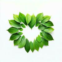 Verdant Expression, Leaves Speaking of Love, Generative AI photo