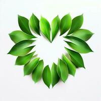 Chlorophyll Connection, A Heart of Leaves, Generative AI photo
