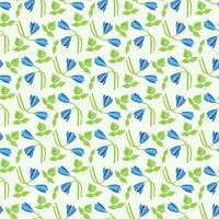 Snowdrop flower flower Seamless Pattern Design vector