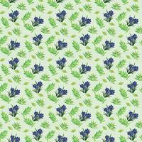 Snowdrop flower leaf Seamless Pattern Design vector