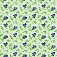 Snowdrop flower leaf Seamless Pattern Design vector