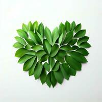 Leafy Harmony, A Heartwarming Green Melody, Generative AI photo
